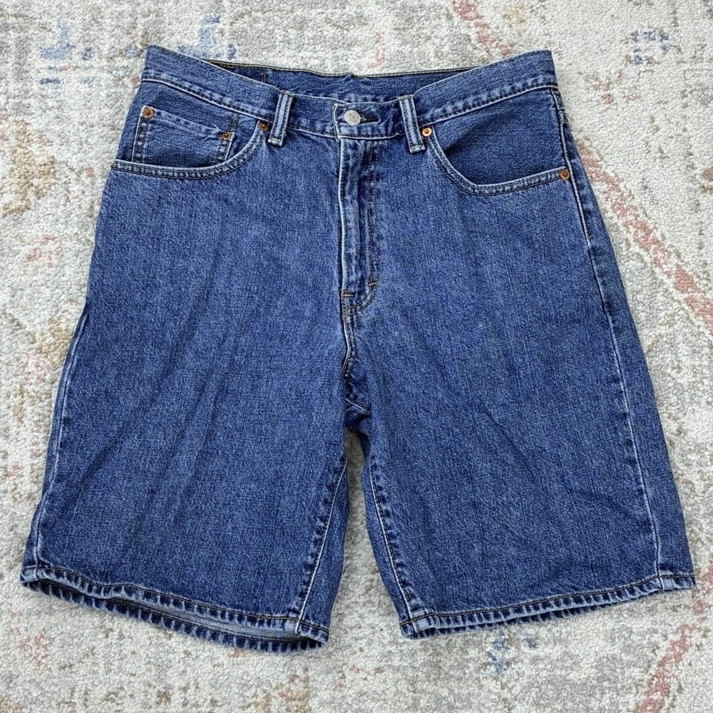 Vintage Levi's 550 Relaxed Fit Denim Shorts Mens 33 Medium Wash Jorts Red Tab